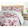 thumbnail image 5 of Ambesonne Floral Duvet Cover Sets, Nature Inspired Branches, 2-King, Rose Ruby Black, 5 of 7