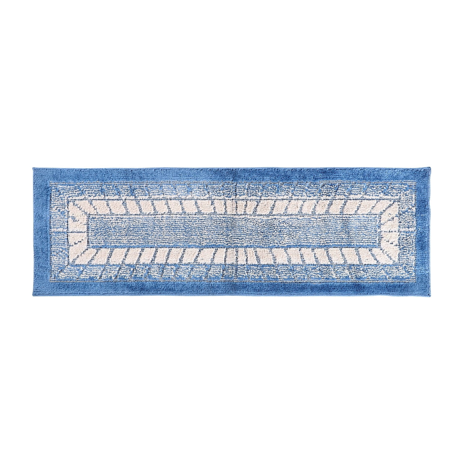 Better Trends Radiance Collection -- 20" x 60" Runner Kitchen Rug in Blue