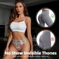 thumbnail image 4 of Thongs for Women - aesthetic roses goat skull No Show Seamless Womens Thongs Underwear, Soft Stretch G String Thongs for Women,Cuteness Ladies Thong Bikini Panties Briefs, 4 of 5