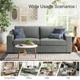 thumbnail image 3 of JULY'S SONG 83" Modern Sofa, Oversize Couches for Living Room with Deep Seat, 3 Seater Linen Loveseat for Bedroom, Big Comfy Love Seat for Apartment, Charcoal Gray, 3 of 10