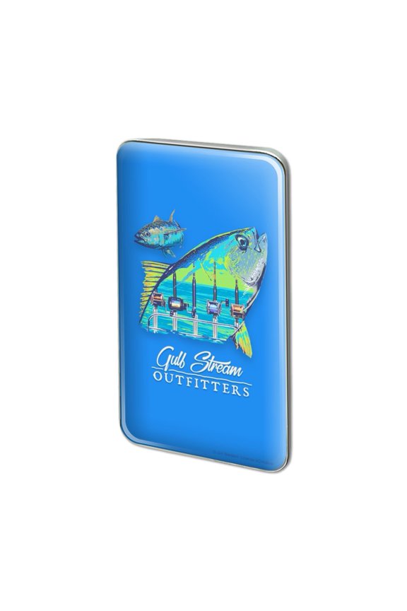Gulf Stream Outfitters Yellowfin Ahi Tuna Ocean Fishing Metal Rectangle Lapel Hat Pin Tie Tack Pinback