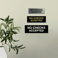 thumbnail image 4 of Basic No Checks Accepted Sign (Red/Yellow) - Small, 4 of 5