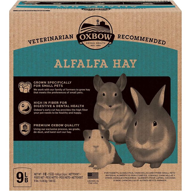 OxBow Foin de Luzerne pour Petits Animaux, 144oz / 9lb