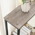 thumbnail image 6 of Console Table, 47.2" Narrow Entryway Table, Industrial Sofa Table with Shelf, Entrance Table for Living Room, Hallway, Foyer, Corridor, Office, Metal Frame,Greige and Black, 6 of 17
