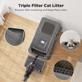 thumbnail image 6 of Stainless Steel Litter Box with Lid, Large Enclosed  Litter Box for Big Cats, Metal  Box with High Sided Enclosure & Scoop, Front & Top Entry, Odor Free, Anti-Leakage, Grey, 6 of 6