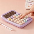 thumbnail image 6 of Colorful Round Button Desktop Calculator - Large 12-Digits Display Accounting Counter Battery Powered Calculating Tool for Home Office Business Study Daily Budget Accounting Use Supply, 6 of 8