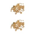 thumbnail image 1 of Kearding 100 piezas de cuentas de bola redondas con agujeros, artesanías de cobre dorado, cuentas espaciadoras pulidas, suministros de joyería de 3mm 2piezas Kearding CBP498811, 1 of 5