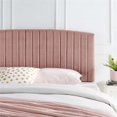 thumbnail image 4 of Pemberly Row Modern Performance Velvet Full/Queen Headboard in Dusty Rose, 4 of 11