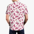 Balery Girl Butterfly Printed Men’s Short Sleeve Polo Shirt, Midweight