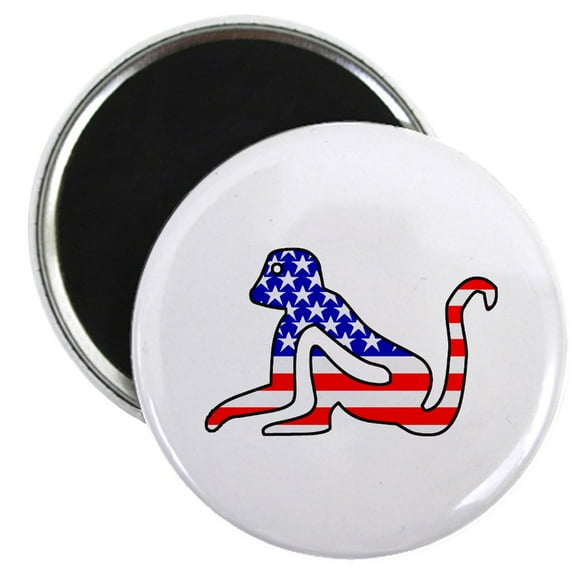 CafePress - Monkey Magnet - 2.25" Round Magnet, Refrigerator Magnet, Button Magnet Style