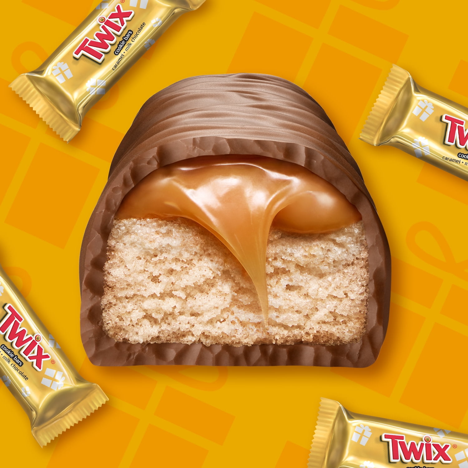 (3 pack) Twix Minis Chocolate Bars Christmas Candy Cane - 2.12 oz