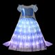 thumbnail image 4 of Disney-vestido de princesa Elsa con luz LED para niños, disfraz de Carnaval de Frozen, cumpleaños, 2-10T, 4 of 5