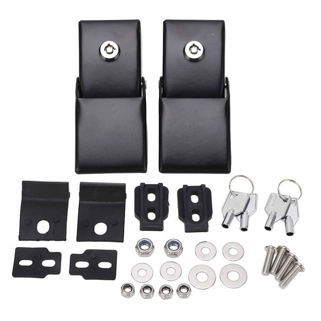Kit de pestillos metálicos antirrobo para capó con llave para Jeep Wrangler JK 2007-2017