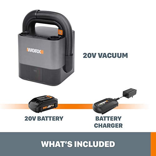 Worx wx030l 20v power share cordless cube vac compact vacuum hot sale