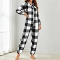 thumbnail image 6 of Cmfcve Women's Hooded Fleece Onesies Pajamas Winter Warm One-Piece Pajamas Casual Long Sleeve Thick Loungewear Jumpsuit, 6 of 8