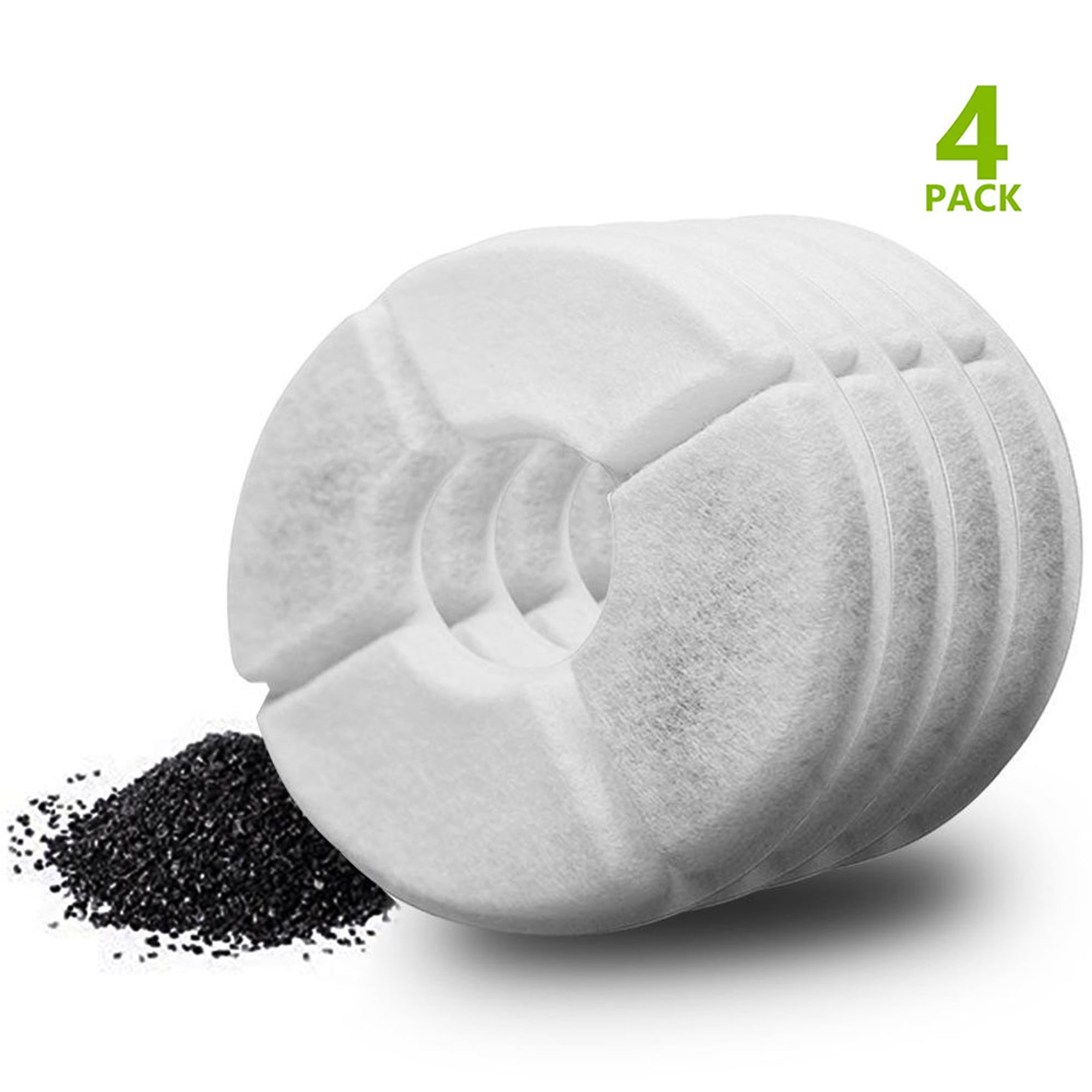 NK HOME 4 Pcs Threelayer Filter Replacement Water Fountain Filters Premium Cotton Activated