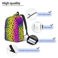 thumbnail image 5 of Balery Animal Paw Rainbow Vintage Canvas Backpack for Men and Women - Large Capacity, Durable Travel Laptop Bag for School, Work, Hiking, and Outdoor Activities, 5 of 7
