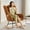 Brown, variant on Acekid Rocking Chair, 300lb Glider Chair with Wood Legs & Side Pockets, Teddy Upholstered Rocker, Brown