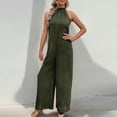 thumbnail image 2 of CHUMUD Womens Dressy Jumpsuits Long Pants Sleeveless Halter Jumpsuits Loose Wide Leg Casual Jumpsuit, 2 of 7
