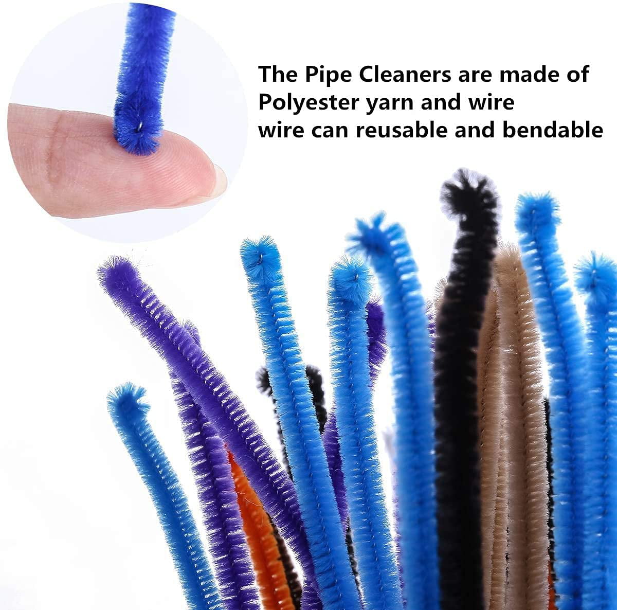 Black 100 Pipe Cleaners For Craft 12 Inches at Rs 99.00, Pipe Cleaning  Brushes