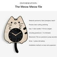 thumbnail image 5 of ITIGOITIE Cat Wagging Tail Wall Clock, Wooden Cartoon, Mute, Kids Room/Bedroom Creative Decorative, 5 of 6