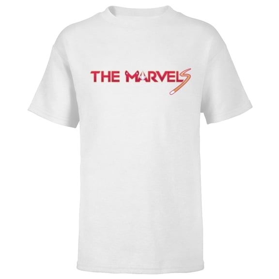 Marvel Studios The Marvels Flerken Goose & Flerkittens Logo - Short Sleeve T-Shirt for Kids - Customized-White