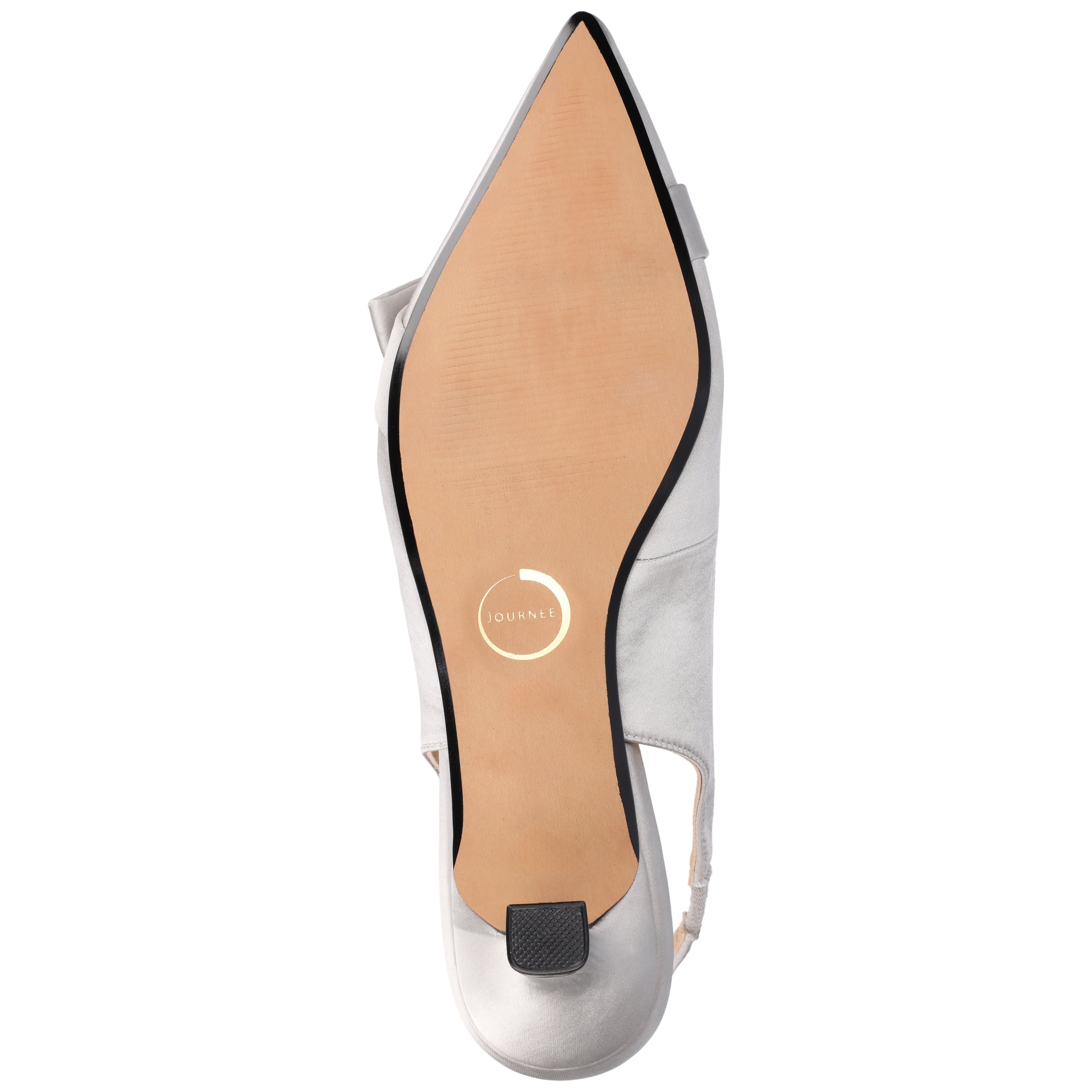 Journee Womens Paloma Sling Back Pointed Toe Kitten Heel Pumps