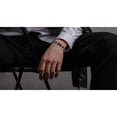 thumbnail image 2 of Mens Magnetic Bracelets, Classic Balck Titanium Stainless Steel Bracelet with Natural Hematite Magnet Stones,Men's Jewelry Gifts, 8.66 inch, 2 of 5