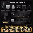 thumbnail image 2 of Men's Grooming Kit, Beard Trimmer for Men, Nose Trimmer, Body Trimmer, Foil Shaver, T-Blade, Mustache, Cordless Hair Trimmer, IPX6 Waterproof,2 Speeds Adjustable, Gift for Men (Gold), 2 of 6