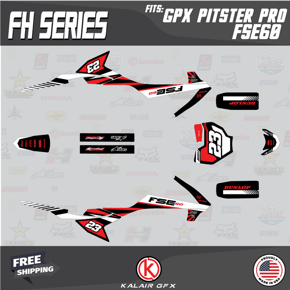 Kalair GFX Graphics Kit for Gpx PITSTER PRO FSE60 (All Years) Fh Series