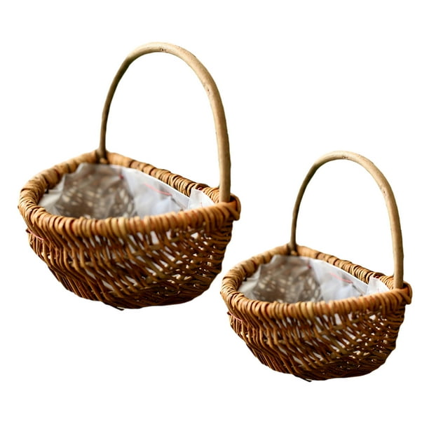 Retro Flower Stand Rattan Wicker