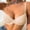 c01Beige, variant on Women's Plus Size Bra Support Breathable Comfort Gathered Underwire Push-up Bralette Adjustable Half Cup Bras Pink 85C