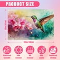 thumbnail image 2 of Watercolor Humming Bird Placemats Set of 6,12x18 Inch Pink Flower Linen Place Mat Washable Stain Resistant Table Mats for Spring Summer Seasonal Farmhouse Kitchen Party Home Decor, 2 of 7