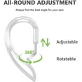 thumbnail image 3 of LAICAIW Ear Hooks Compatible with AirPods Pro [Multi-Dimensional Adjustable] Accessories Compatible with Apple AirPods 3 2 1 Gen(Transparent), 3 of 7