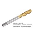 thumbnail image 4 of Unique Bargains M8 x 1 High Speed Steel Machine 3 Spiral Flutes Thread Tap Titanium Plated, 4 of 6
