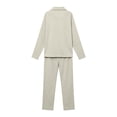 thumbnail image 6 of Samdudou Mens Pajamas Set Long Sleeve Button Down Sleepwear Classic Notch Collar Solid Two Piece Lounge Suit Pjs for Home Working Remote and Weekend Resting Time, 6 of 9