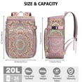 thumbnail image 4 of Boho Chic Folk Style Mandala Insulated Backpack Cooler - 20L High-Capacity Cooler Bag for Parties & Road Trips, 4 of 6
