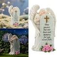 thumbnail image 2 of Memorial Angel Statue Resin Outdoor Garden Cemetery Sympathy Loss Loved One Desktop Ornament, 2 of 8