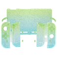 thumbnail image 7 of eXtremeRate DIY Replacement Shell Buttons for Nintendo Switch, Custom Back Plate for Switch Console, Housing Case with Colorful Buttons for Joycon Handheld - Glitter Gradient Translucent Green Blue, 7 of 7
