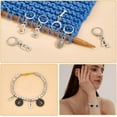 thumbnail image 5 of 24 Pcs 0~9 Number Stitch Markers, Alloy Crochet Stitch Marker Charms 304 Stainless Steel Clasp Locking Stitch Marker for Knitting Weaving Sewing Jewelry Making, 5 of 6