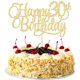 thumbnail image 1 of Topper para pastel Ephlyn 30.º cumpleaños dorado con brillo 20 cm, 1 of 7