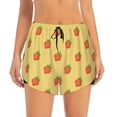 thumbnail image 4 of Lsque Hand Drawn Strawberry Printed Women's Running Shorts with Liner Pockets,Elastic Quick Dry Workout Athletic Gym Yoga Shorts,Womens High Waist Shorts-Small, 4 of 9