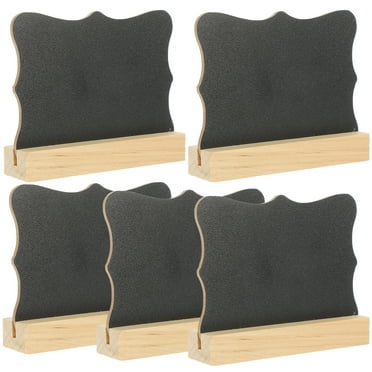 5pcs Wooden Double-side Chalkboard Desktop Mini Blackboard Small Memo Boards