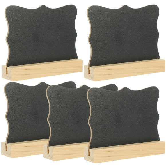 Shisuyan 5 Pcs Tableau Noir en Bois Double Face de Bureau Mini Tableau Noir Petits Tableaux Mémo