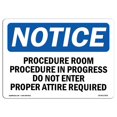 thumbnail image 1 of SignMission OS-NS-D-710-L-17876 Avis Procédure Salle Procédure en Cours Do OSHA Signe, 1 of 1
