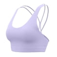 thumbnail image 2 of Wensltd Womens Sport Yoga Bras Crew Neck Sleeveless Cropped Tops Trendy Workout Fitness Push Up Bra Black, 2 of 9