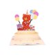 thumbnail image 2 of Tarjeta Emergente Postales de aniversario de pastel de oso Tarjeta de año nuevo 3D de dibujos animados para invitación de cumpleaños Sywqhk Libre de BPA, 2 of 4
