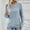 Sky Blue, variant on AXXD Gray Basic T-Shirts for Women Summer 2024 Loose Trendy Button Round-Neck Long Sleeve Casual T-shirt Top Solid Blouse