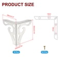 thumbnail image 2 of Uxcell Hollow Out Furniture Legs, Modern Metal Triangle Couch Feet Replacement Sofa Leg Silver 3.7 Inch, 2 of 5