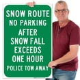 thumbnail image 2 of No Parking After Snow Fall Sign, 24x36 Corrugated Plastic, 2 of 7